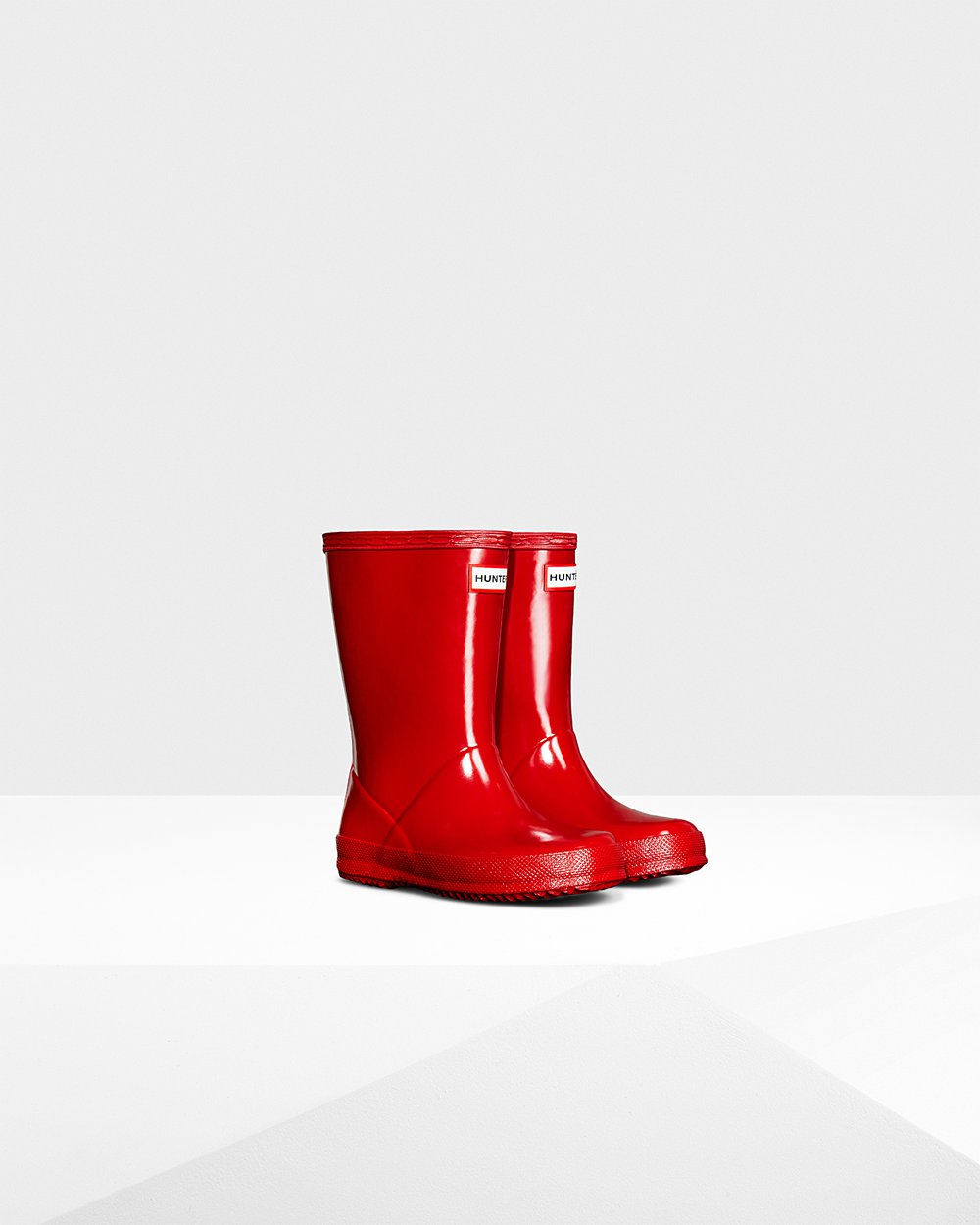 Bottes de Pluie Hunter Original First Classic Gloss Enfant Rouge LVZKTIB-36